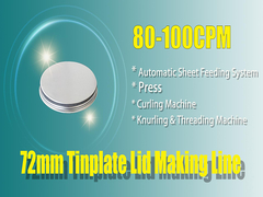 Hệ thống nạp tấm tự động cho dây chuyền làm nắp thiếc 72mm