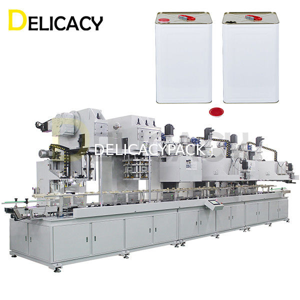 3 Giai đoạn dây chuyền sản xuất tự động đầy đủ cho 18L Quad Tin Can Iron Container